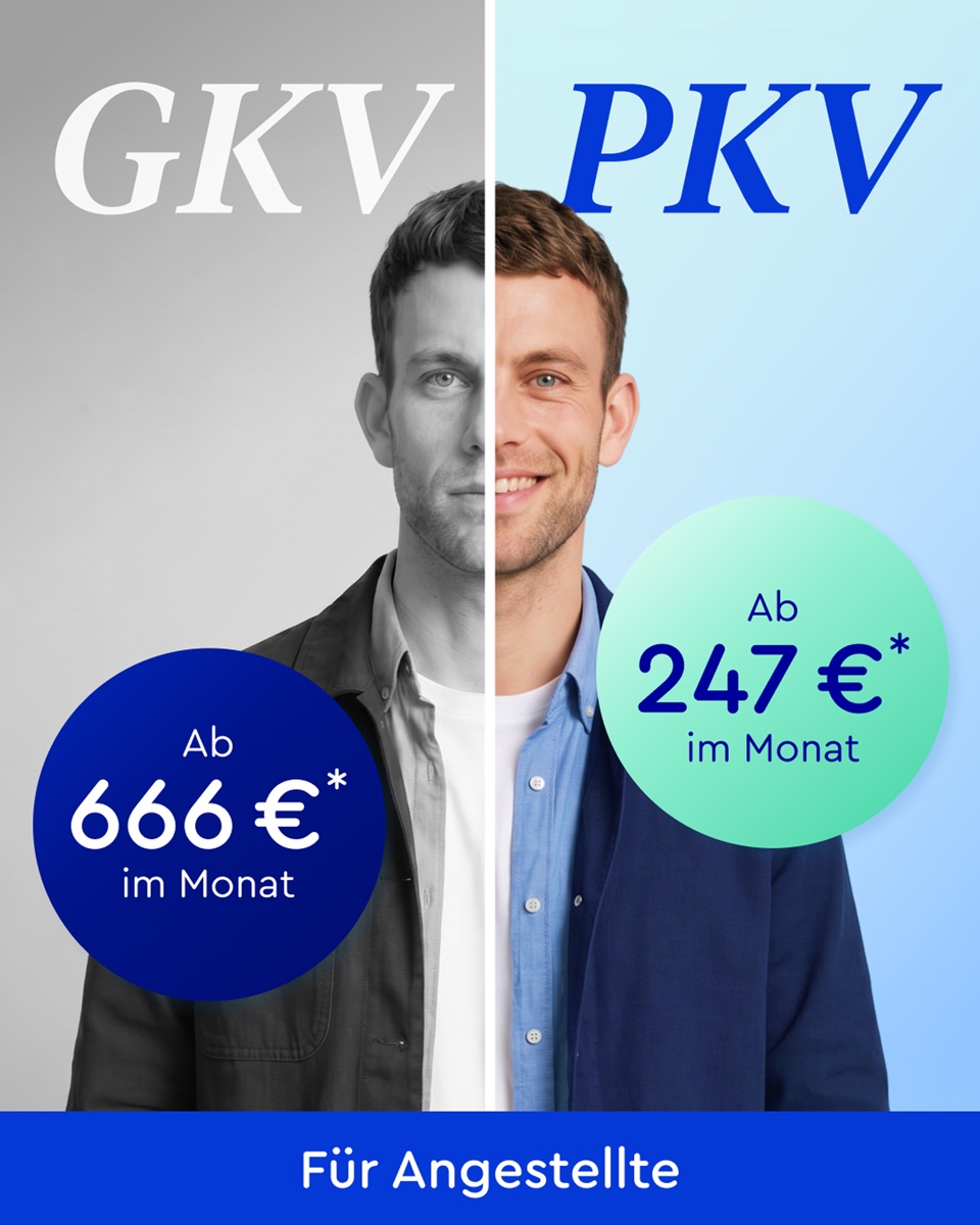 Meta feed ad — GKV vs PKV price comparison for private health insurance