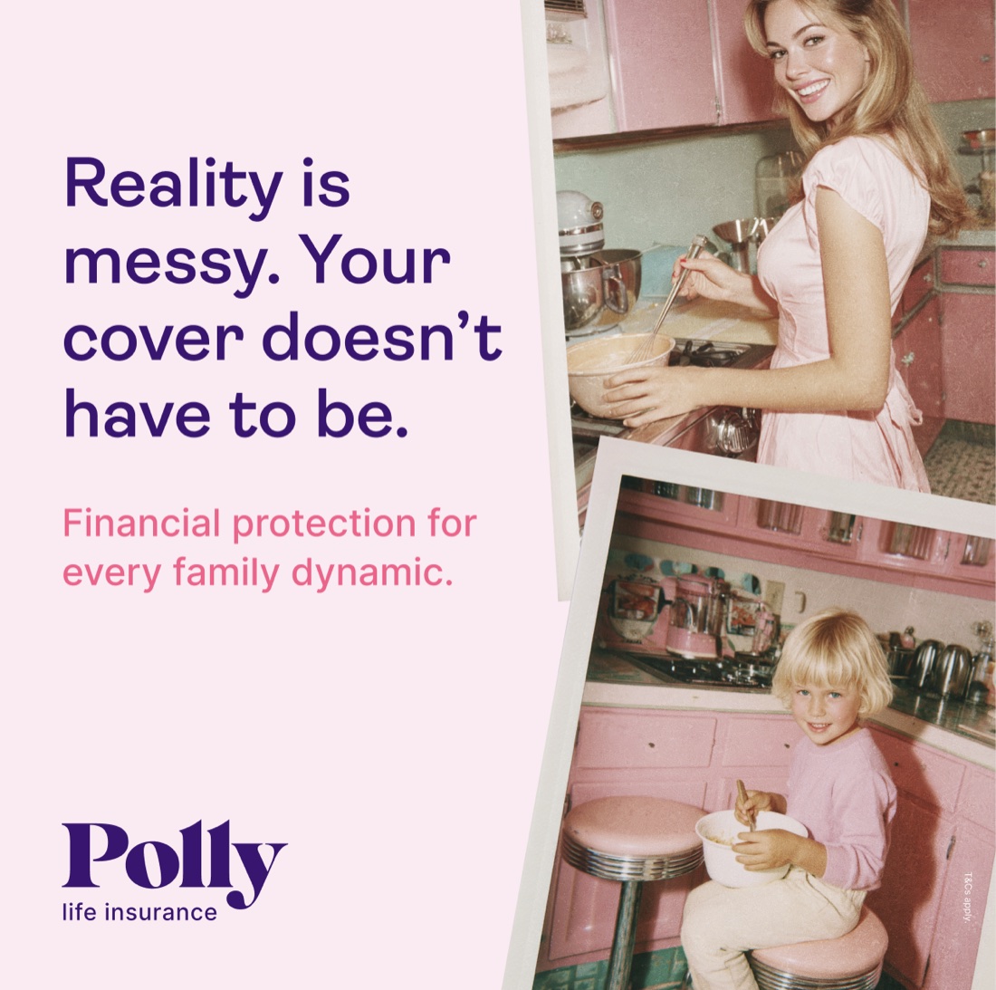Polly paid ad — 'Reality is messy. Your cover doesn't have to be.'