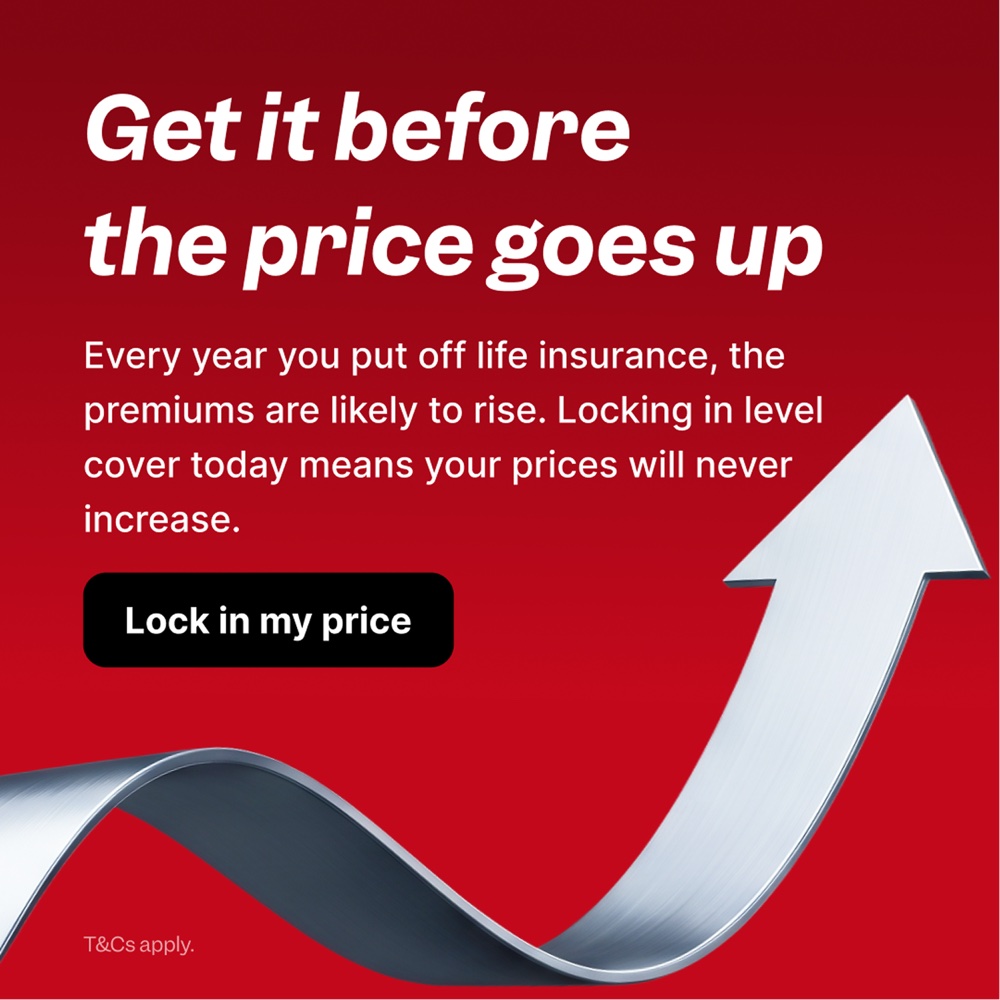 TOM paid ad — 'Get it before the price goes up' price-lock urgency, arrow variant (feed 1:1)